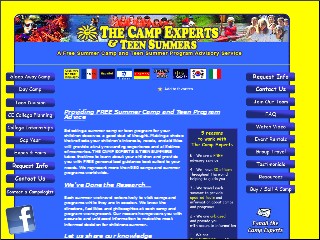 Web site www.campexperts.com, Camp Experts & Teen Summers