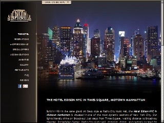 Web site www.edisonhotelnyc.com, Hotel Edison
