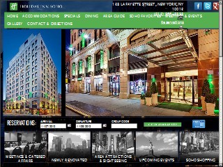 Web site www.hidowntown-nyc.com, Holiday Inn Downtown-Manhattan