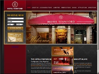 Web site www.hotelstanford.com, Stanford Hotel - New York