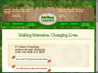 Web site www.vacamas.org, Camp Vacamus Inc
