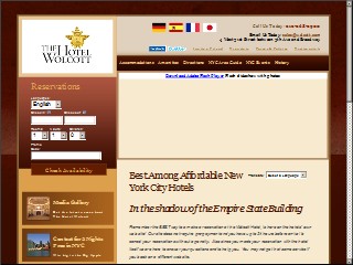 Web site www.wolcott.com, Hotel Wolcott